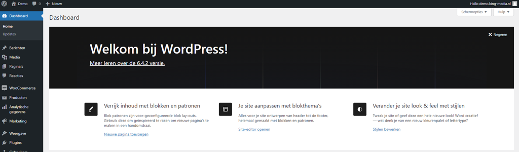 WordPress dashboard screenshot