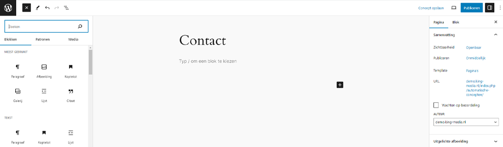 WordPress editor screenshot